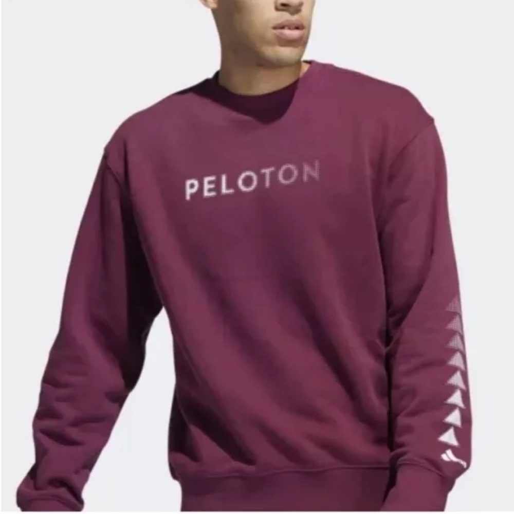 Adidas‎ Peloton Unisex Crew Neck Pullover Sweatshirt Training Burgundy Size M